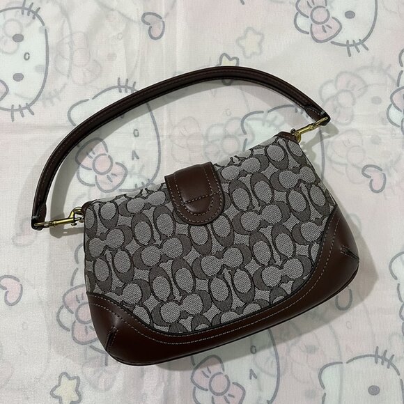 Signature Jacquard Top Handle Shoulder Bag Coach - Picture 12 of 12